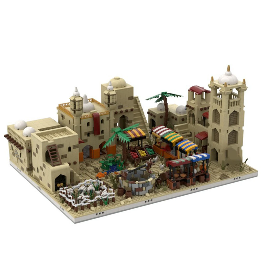 

3957Pcs MOC City Street Views Desert Village Bricks Model DIY Small Particle Assembly Building Block Stem Toy Gift