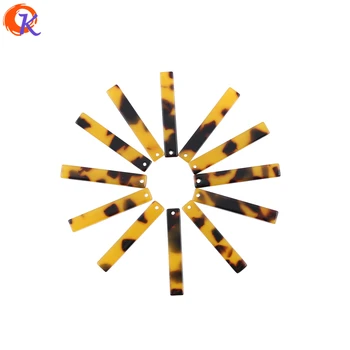 

33x5mm 50Pcs/Lot Fashion Hand Made Jewelry Accessories Strip Shape Acetic Acid Beads Charms For Jewelry Making