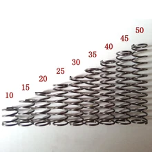10 adet imalatı özelleştirilmiş çelik Metal yay sıkıştırma yayı, 1.5mm tel çapı * 15mm dış çap * (5-50) mm uzunluk