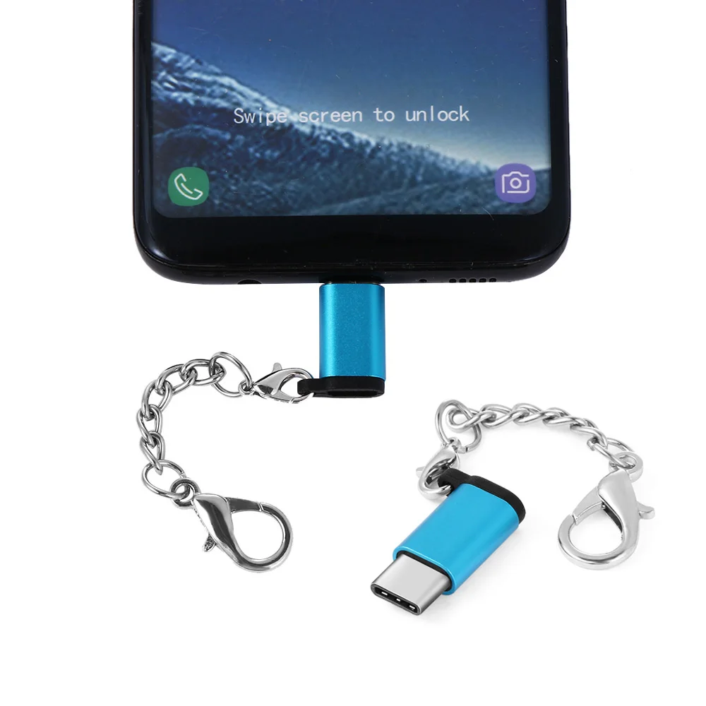 1 шт. type C OTG адаптер Micro USB Женский USB-C Мужской USB 3,1 конвертер адаптер для Android huawei шнур для связки ключей аксессуары для телефонов