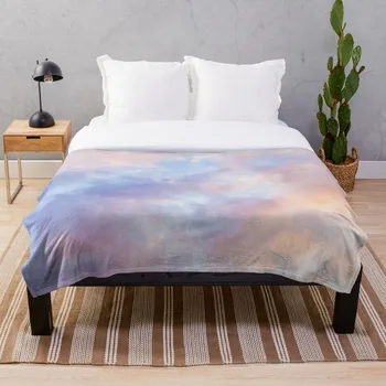

Pink sky Blanket Wool Flannel Plush Blanket Bedspread For office Sherpa Blanket Couch Quilt Cover Travel