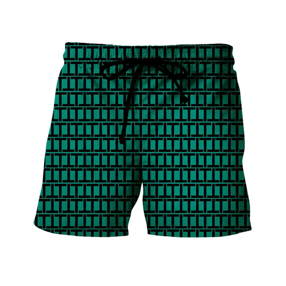 LGB мужские шорты с принтами летние Повседневное шнурок дышащие прямые брюки карго Шорты высокое качество мужской с эластичной резинкой на талии шорты мужские - Цвет: 6