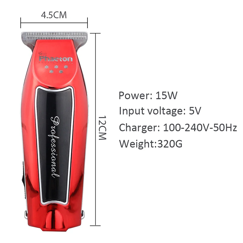 Professional Barber Hair Trimmer Salon Oil Head Electric Clipper Titanium Alloy Hair Cutting Cordless Corded Electric 3