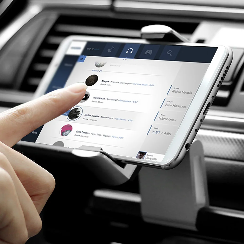 Universal car Mobile Phone Stand Holder Bracket for iPhone Samsung GPS Car Aluminum CD Slot Mount Cradle | Мобильные телефоны и