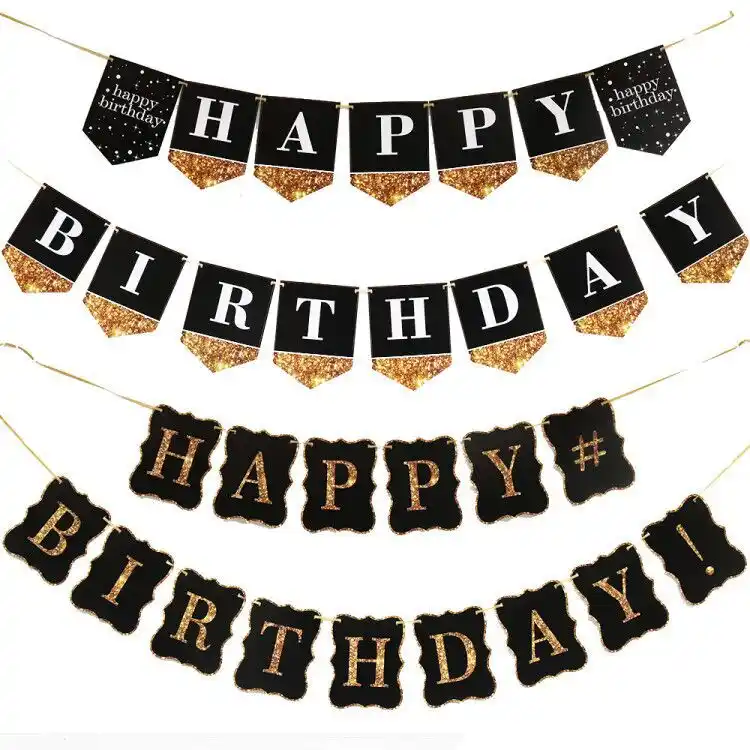 Happy Birthday S Letter Pull Tail Flag Children Birthday Party