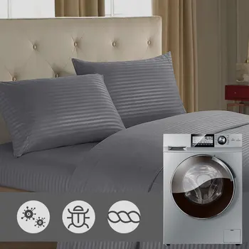 

Classic Bedding Set Duvet Cover Set Double King Size Dark Gray Bed Linen 4pcs/set Pastoral Bed Mattress Cover Duvet Cover Set