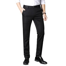 FAVOCENT, мужские брюки, новые осенние модные деловые повседневные хлопковые облегающие брюки, строгие мужские брюки большого размера высокого качества