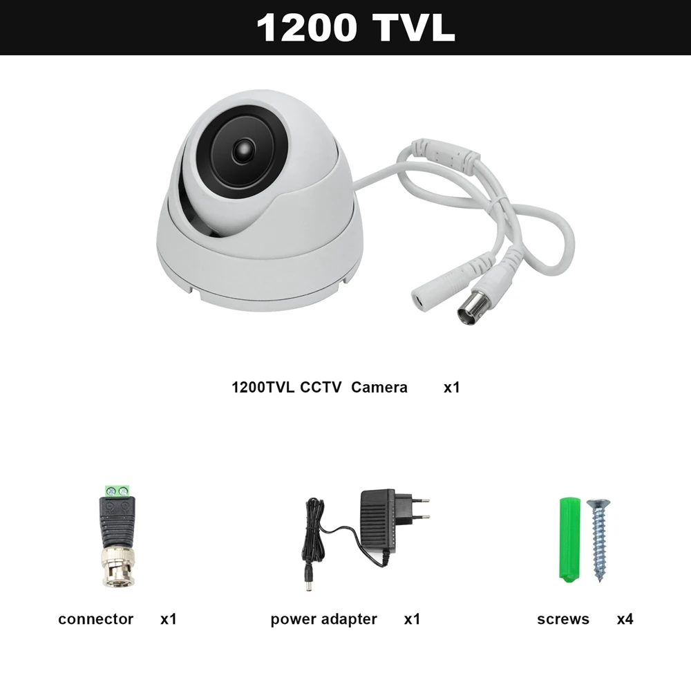 HomeFong купольная аналоговая камера для видеодомофона проводная 1200TVL вращение на 360