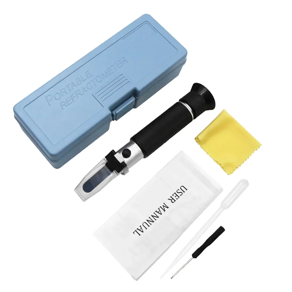 

Refractometer Alcohol Alcoholometer meter 0~80%V/V ATC Handheld Tool Hydrometer concentration spirits tester Refractometer