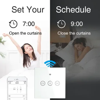 

Smart WiFi Remote Control Touch Voice Control Household Electric Curtain Blind Roller Shutter WIFI Switch Control for Alexa