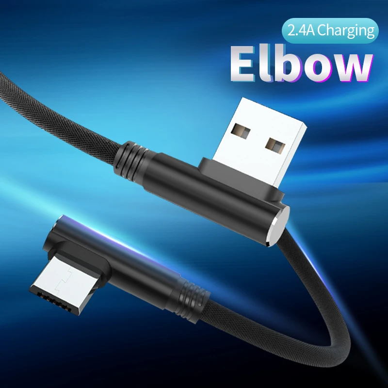 Кабель для передачи данных Type-c Micro USB кабель двойной 90 градусов под прямым углом