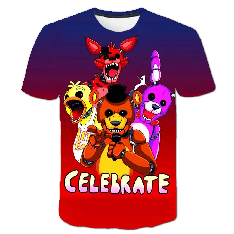 Musim Panas Kartun Fnaf T Shirt 