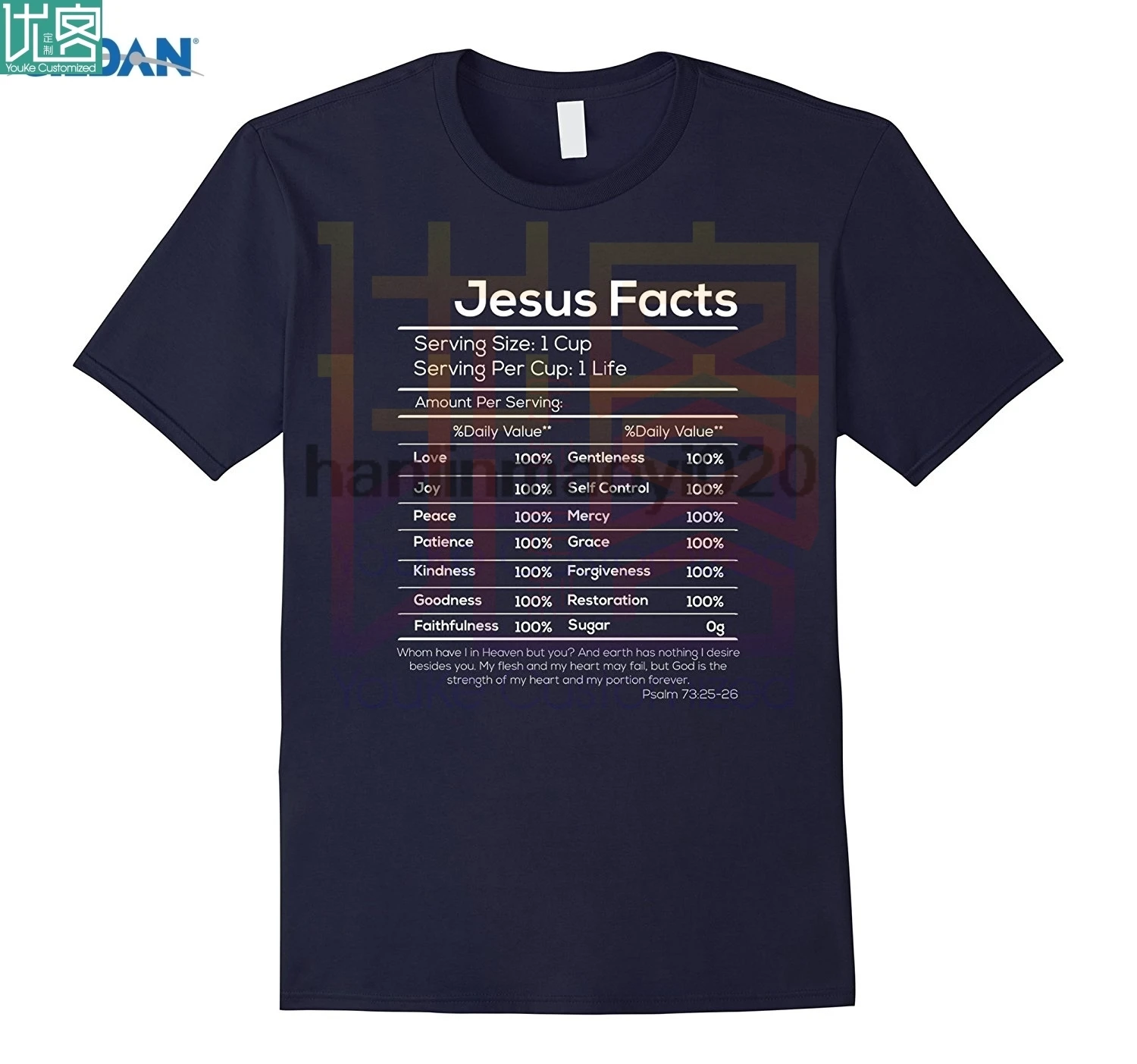Футболка с питанием Jesus Facts |