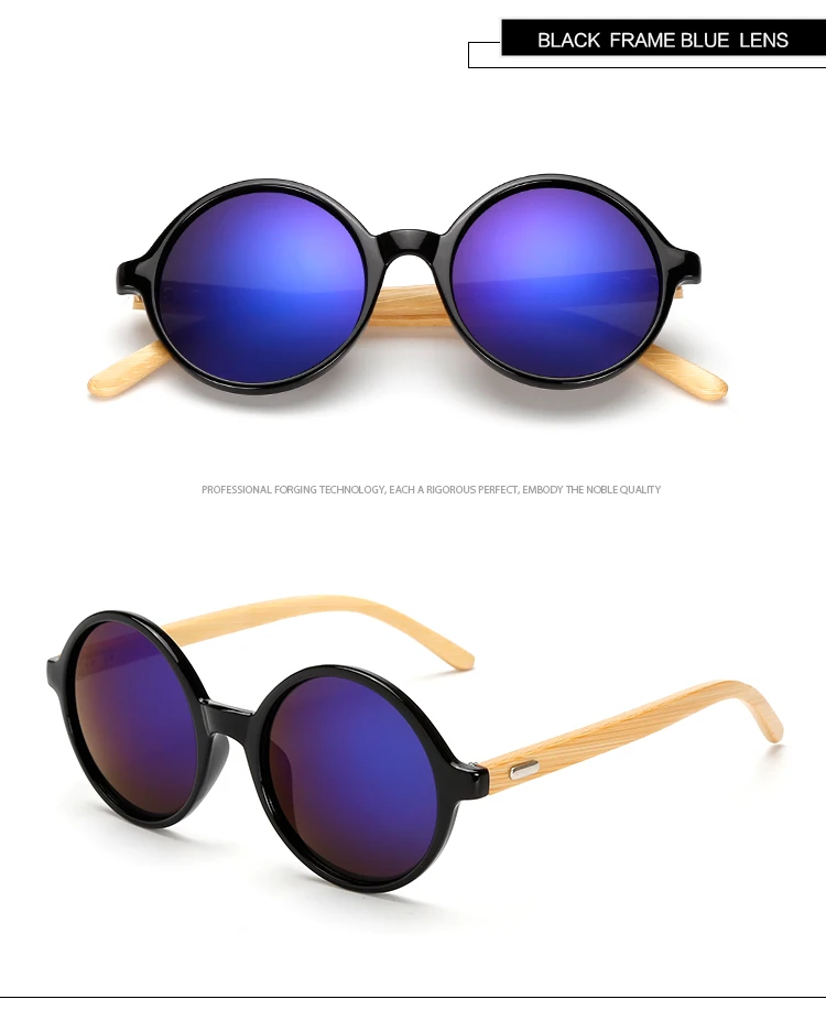 black sunglasses women New Arrival Wood Sunglasses Women ROUND Sun Glasses Bamboo Sunglasses for Women Men Mirror Eyewear Retro De Sol Masculino oversized square sunglasses