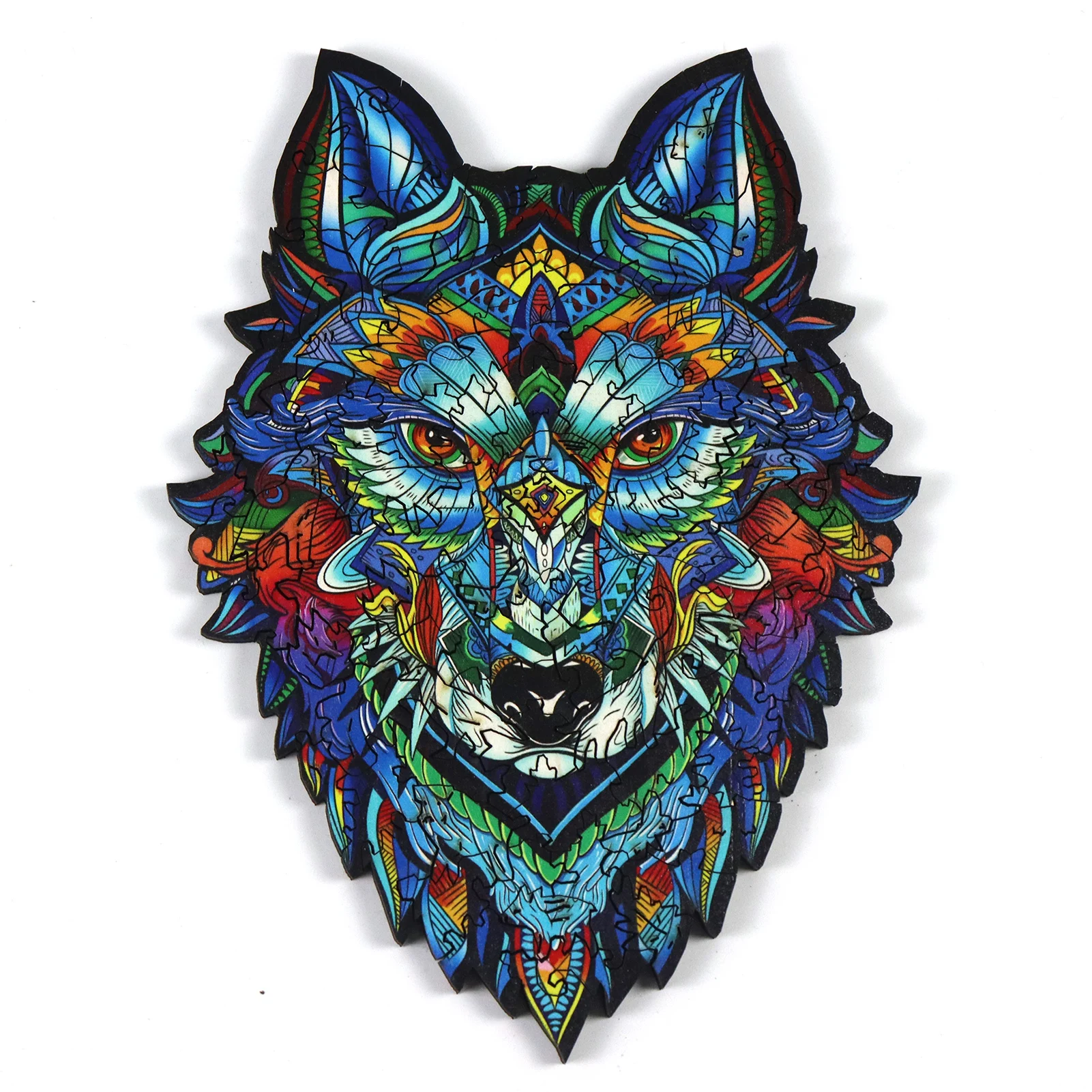 

Wooden Jigsaw Puzzles Wolf Shape Puzzle Pieces Best Gift for Adults Children Puzzles, Ideal For The Family Game Collection
