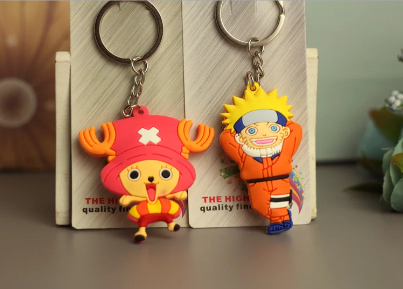 Аниме Одна деталь 3D брелок PVC Моделя с хорошим спросом key Finder кольца игрушки Луффи Зоро Sanji Nami Usopp v-ремень Робин Брук Фрэнки брелок милый кролик