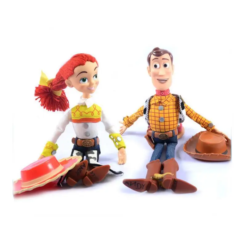 Cena 38cm Toy Story 4 rozmowy Jessie drzewno PVC Action Figures model zabawkowy zabawki dla dzieci prezent na Boże Narodzenie kolekcjonerska lalka