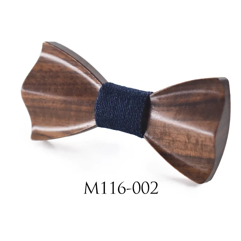Wood Bowtie Элегантный детский Асимметричный геометрический резной галстук, рубашка, деревянная бабочка для мальчиков и девочек, деревянная эластичная лента, 3D бабочка, Свадебный галстук-бабочка - Цвет: Wood Bowtie