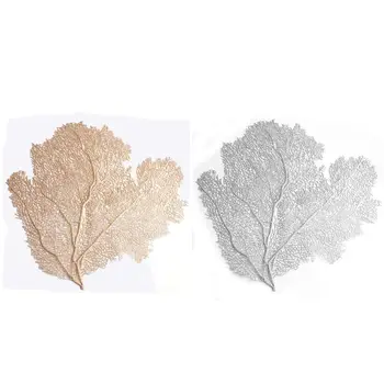 

Placemats Elegant Style Coasters Hollow Out Pad Leaves Design Set of 4