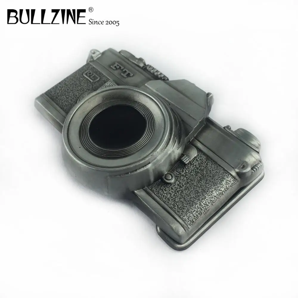 Bullzine оптовая продажа сплав цинка ретро 3D пряжка для камеры оловянная отделка