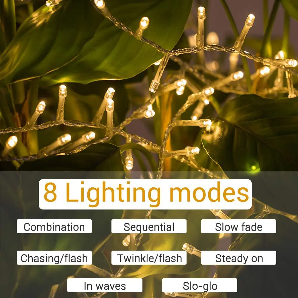 String Lights Holiday Wedding Christmas Decoration Outdoor Garden Waterproof Star Lantern Fairy Lights Garland Outdoor Garden