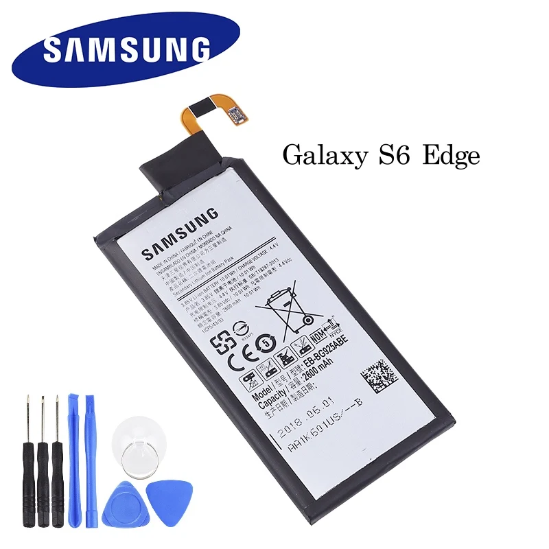 SAMSUNG оригинальный сменный аккумулятор EB BG925ABE 2600 мАч для Samsung GALAXY S6 край G9250 G925FQ G925F
