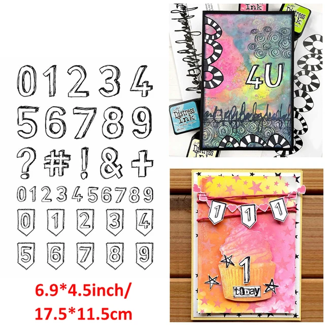 Clear Silicone Stamps Retro Cars Round Label Tag Number Puzzle Football Guitar Wolf Flowers Background DIY Cards 2021 New 3
