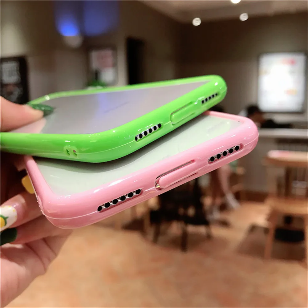 Lovebay прозрачный чехол карамельного цвета для iphone 11 Pro X XR XS Max мягкие ТПУ акриловые простые Чехлы для телефона для iphone 6 6S 7 8 Plus X