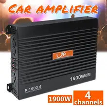 Профессиональный 4 канальный автомобильный усилитель DC12V 1900 Вт, аудио стерео бас-динамик, автомобильные аудио усилители, сабвуфер, автомобильные аудио усилители