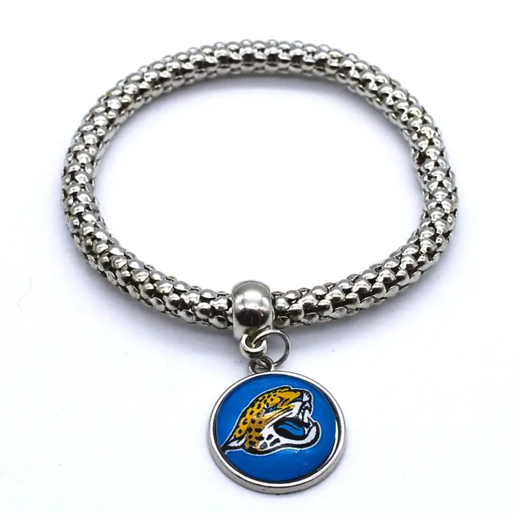 Новинка, ювелирный футбольный браслет Jacksonville Jaguars, мужские браслеты с подвесками, женский браслет - Окраска металла: Светло-желтый, золотистый цвет