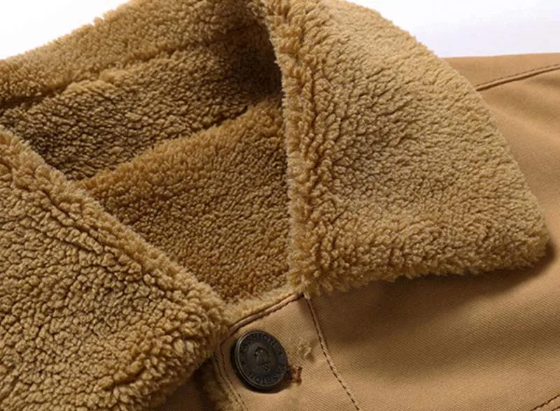 KIOVNO Men Winter Thick Jackets Outwear Fleece Lined Military Thermal Denim Jackets Coats For Male Size M-5XL Windbreak (4)