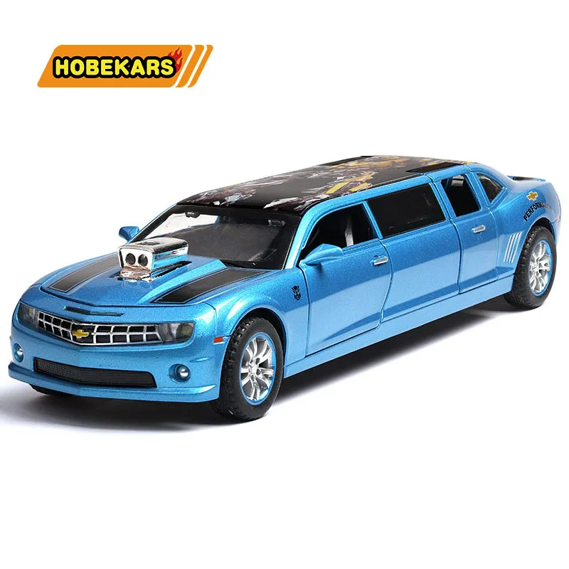 Chevrolet Bumblebee удлиненная 1:32 модель автомобиля литье под давлением металлический сплав Имитационные машины автомобили огни игрушки для детей Подарки для детей