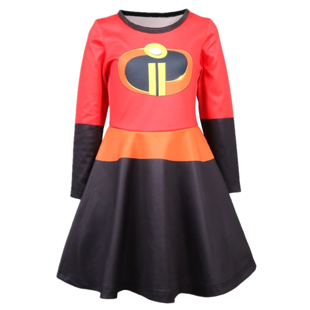 Incredibles Costume Г-н невероятный 2 платье костюм девочки фиолетовый косплей дети герой нарядное платье детская одежда на Рождество Карнавал вечеринку - Цвет: Incredibles Costume
