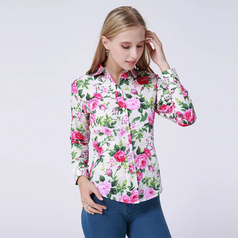 Цветочная женская верхняя одежда рубашка плюс размер Blusas Mujer De Moda Харадзюку
