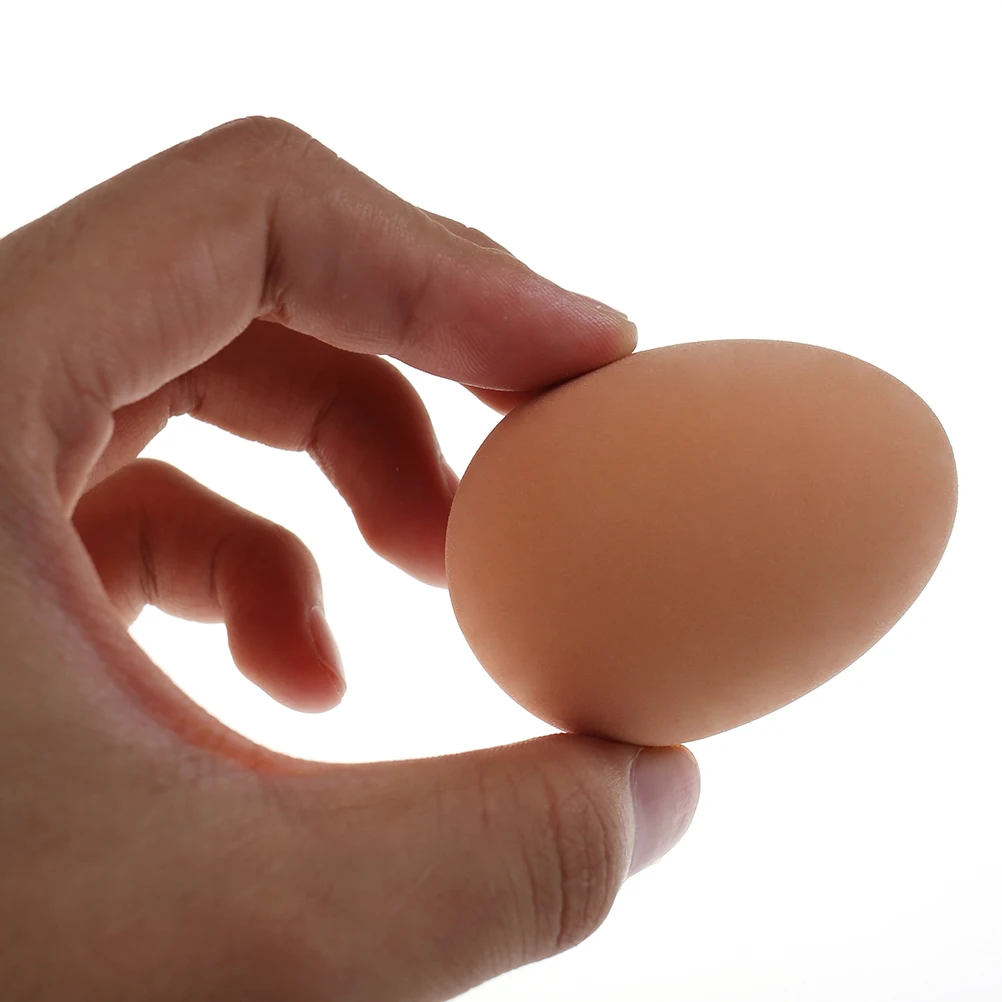 1 Pcs Novelty Bouncy Eggs Realistic Fake Rubber Bouncing Balls Pet Toy Prank Joke Toy