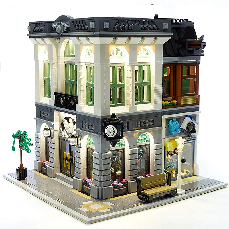

15001 Brick Bank Creator Series City Legoinglys Street Model 2413pcs Building Blocks Bricks Toys 10251 Gift For Children
