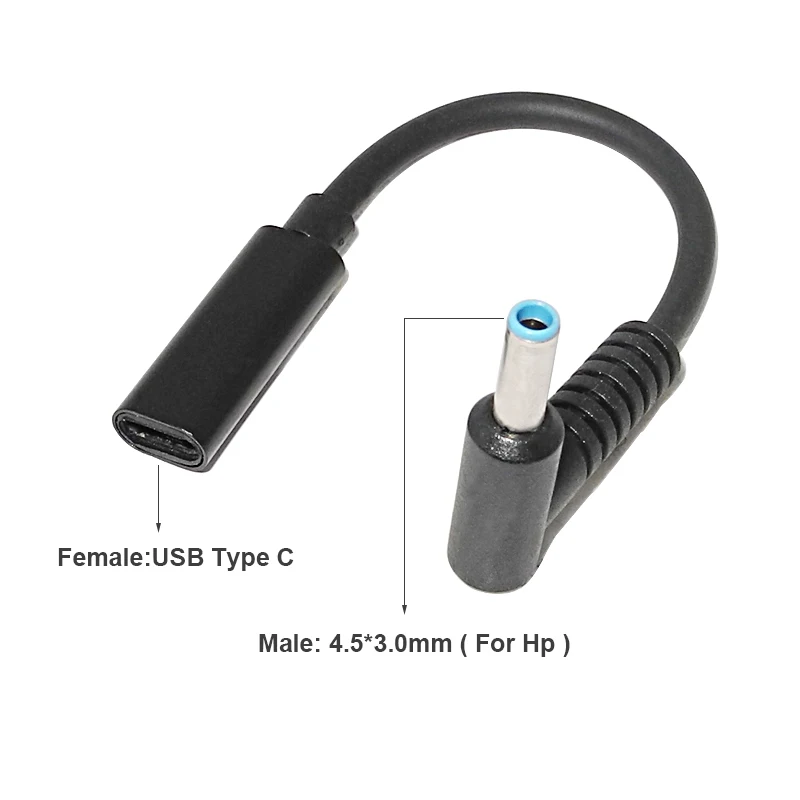 Laptop Cabo Adaptador de Alimentação Usb tipo c pd Fêmea para Macho Universal Plug Conversor para Lenovo hp Asus - Imagem 2