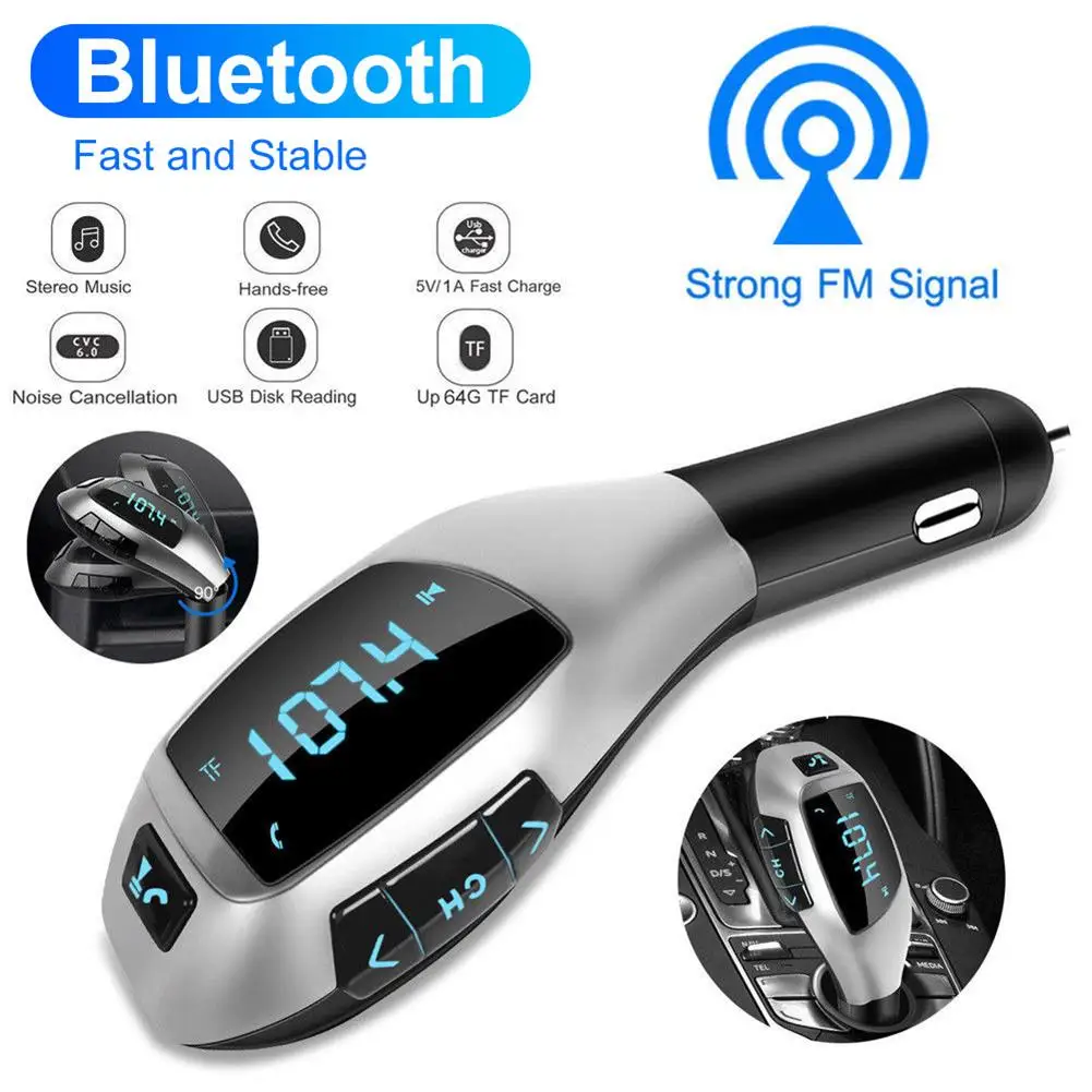X5 ЖК-дисплей Автомобильный Bluetooth комплект громкой связи вызов FM передатчик Радио MP3 плеер USB зарядное устройство адаптер питания Автомобильные аксессуары