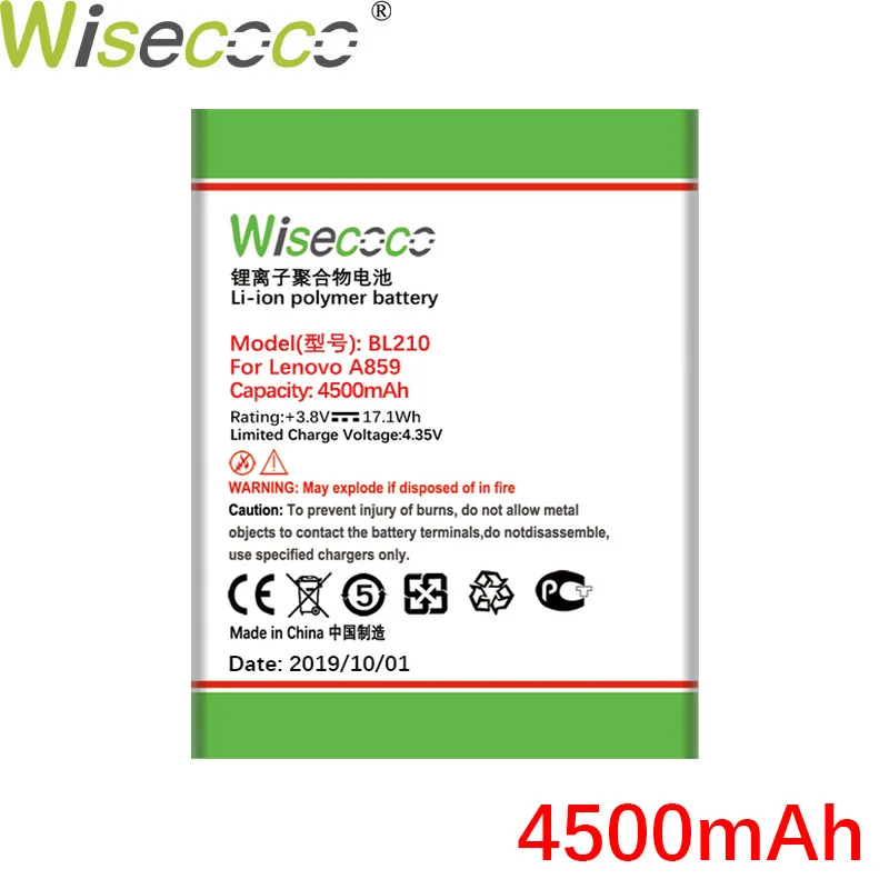 WISECOCO BL210 4500 мА/ч, Батарея для lenovo A536 A606 S820 S820E A750E A770E A656 A766 A658T S650 мобильного телефона+ номер для отслеживания