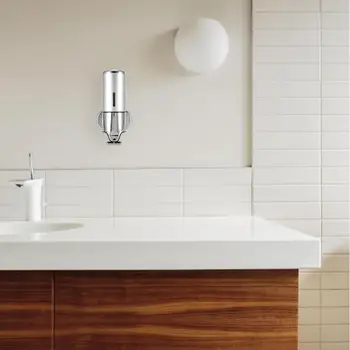 

Wall Mounted Hotel Toilet Liquid Soap Dispenser Manual Bathroom Shower Shampoo Dispenser