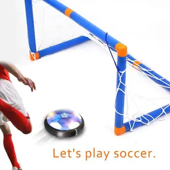 

Children USB Charging Floating Football Toys With LED Light Soccer Ball Set With Goal Set Indoor Playing Football Electric Toys
