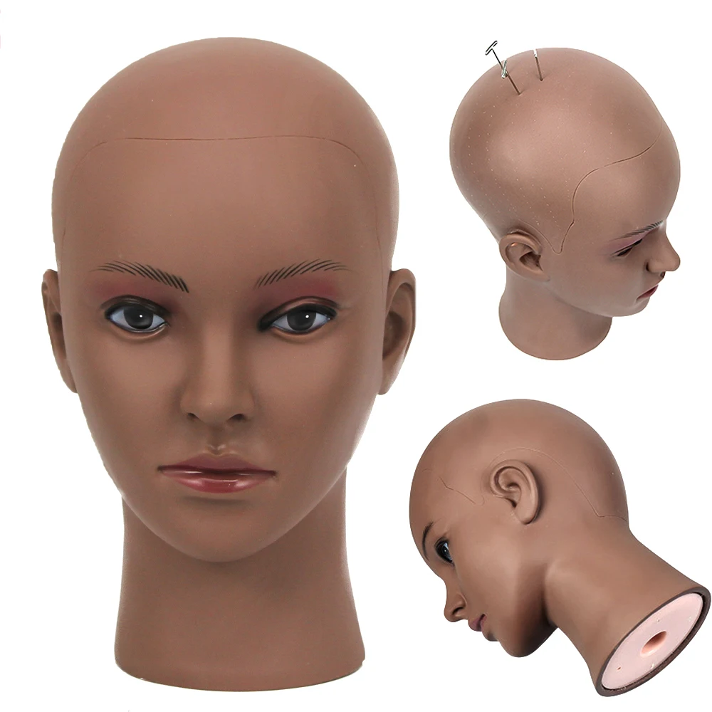 Female Big Size Bald Mannequin Training Head 22inch Without Hair Cosmetology Practice Manikin Head for Hair Styling Wigs Making wig head mannequin mannequin head model female mannequin head