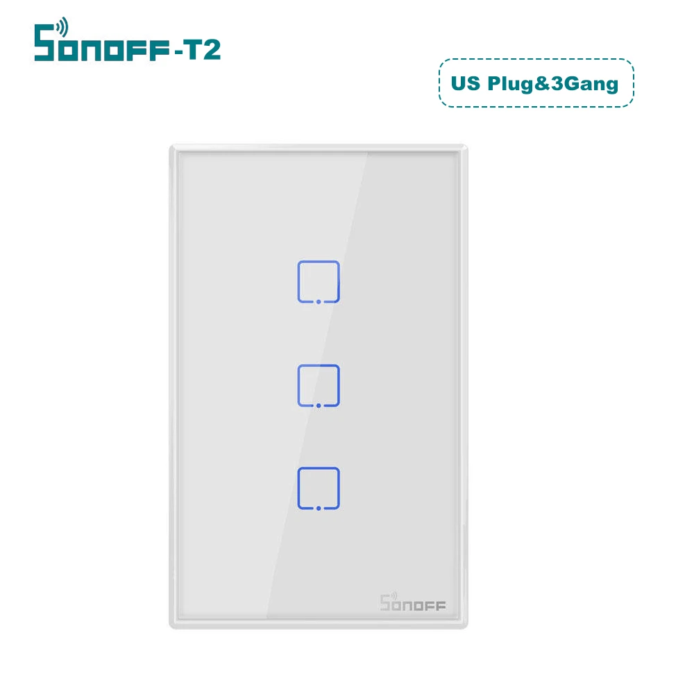 SONOFF WI-FI настенный выключатель 1/2/3 интеллигентая(ый) переключатель TX серия РЧ пульт дистанционного управления, настольная лампа, светодиодная лампа светильник переключатель умный дом Настенные переключатели