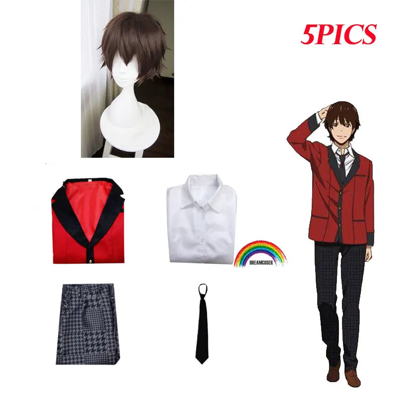 

5pis Anime Kakegurui Cosplay Costume Jabami YumekoSuzui Ryota Cosplay Costume Women School Uniform Suits Wig School Uniform