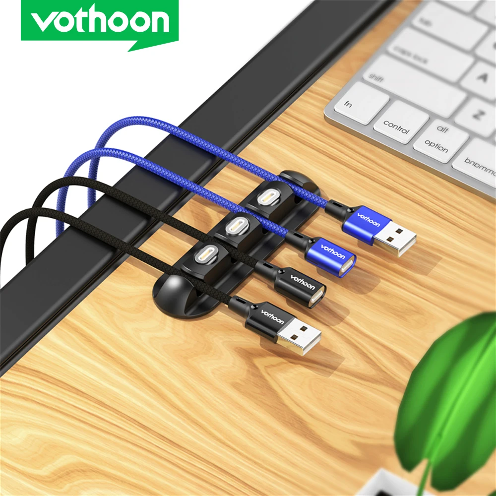Новый силиконовый органайзер для кабеля Vothoon Магнитный чехол портативная коробка хранения намотка гибкие