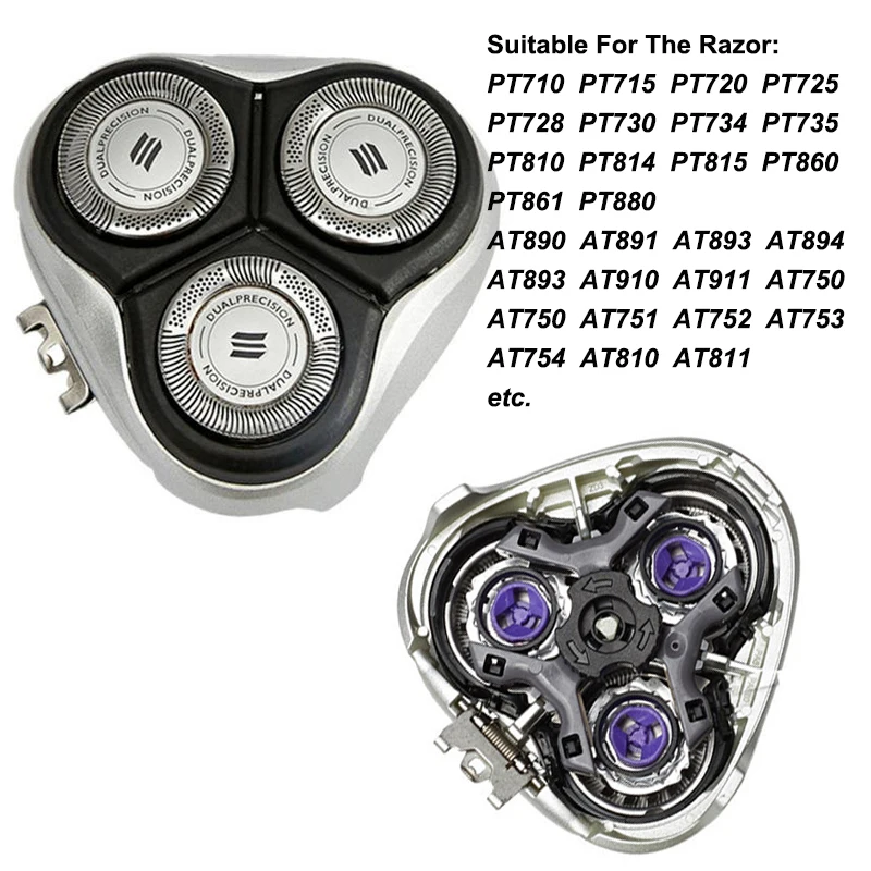 Poleet бреющая головка HQ8 для Philips лезвие бритвы PT860 PT715 PT726 PT786 AT810 AT910 AT750 AT757 AT926-кронштейн