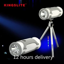 USB Rechargeable multi-fonction lampe LED pour la pêche Extensible trépied longue portée de lumière blanc bleu lumière 18650 CREE lampe de poche