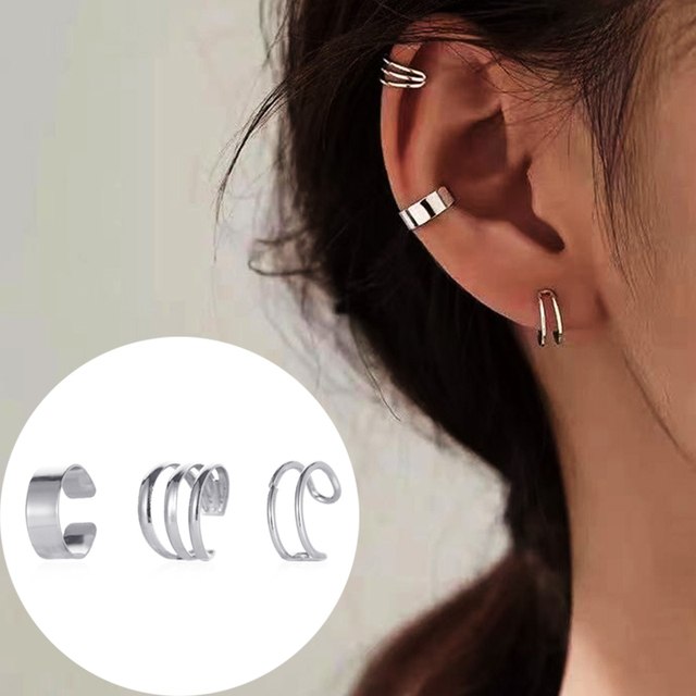 Gold Leaf Clip Earring For Women Without Piercing Puck Rock Vintage Crystal Ear Cuff Girls Jewerly Gifts 1P