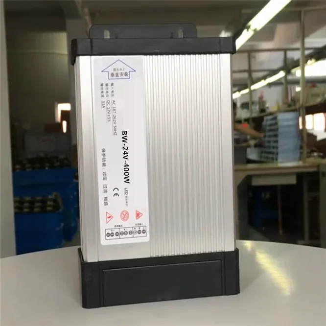 

LED Outdoor Rainproof Power Supply 400W DC24V LED Driver Lighting Transformers Protection level AC 220V Aluminum Body