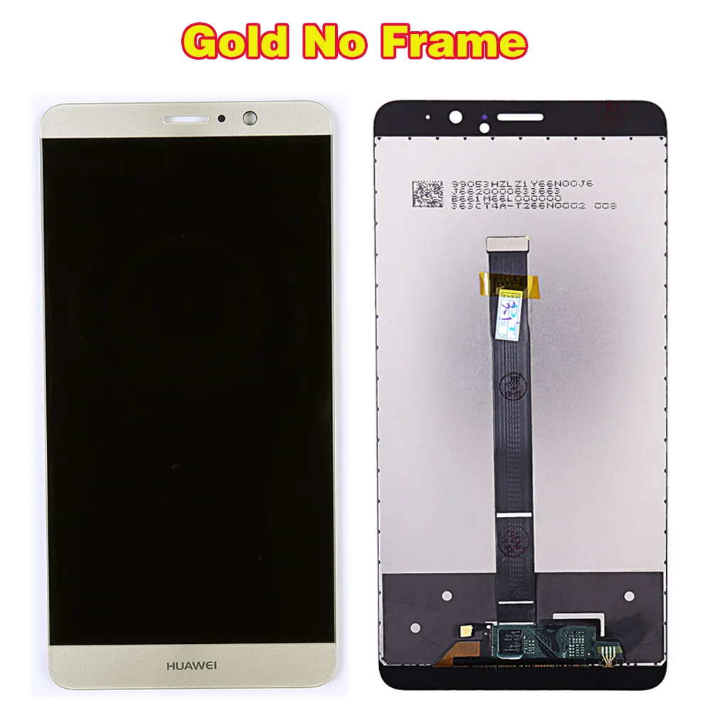 Huawei mate 9 ips 5,9 дюймов ЖК-дисплей кодирующий преобразователь сенсорного экрана в сборе 1920*1080 рамка с бесплатным инструментом и стеклянной пленкой - Цвет: Gold Without Frame